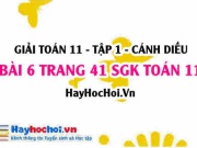 Giải bài 6 trang 41 Toán 11 tập 1 SGK Cánh Diều